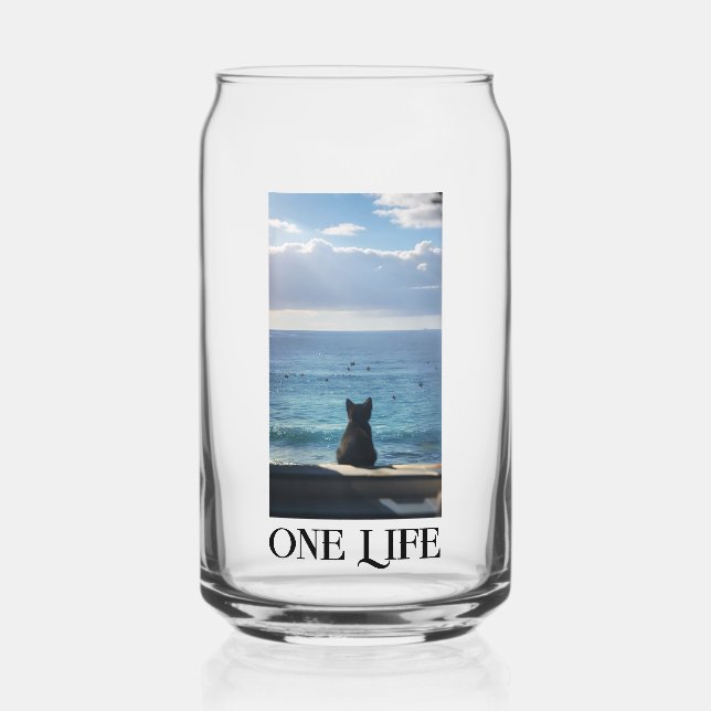 Vaso Con Forma De Lata One Life Cat  (Anverso)