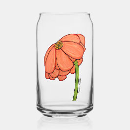 Vaso Con Forma De Lata Orange Flower