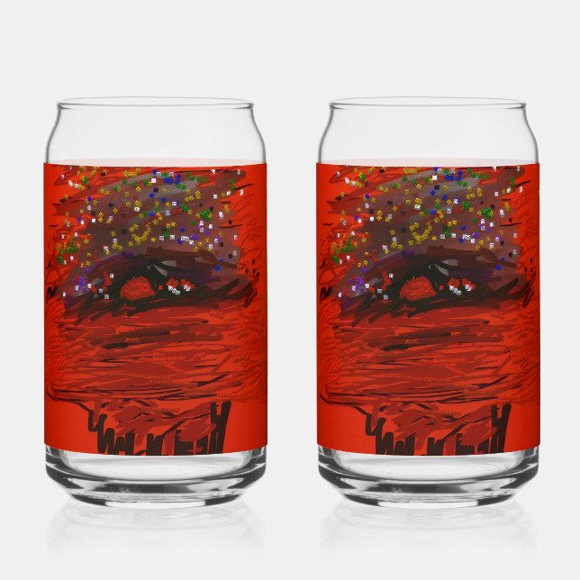 Vaso Con Forma De Lata Orange Moon Landscape (Anverso)
