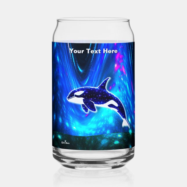 Vaso Con Forma De Lata Orca Cósmica (Anverso)