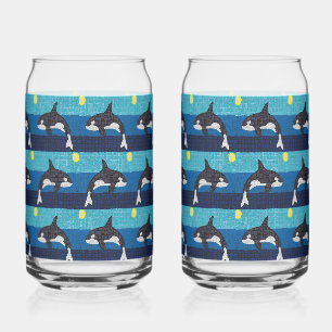 Vaso Con Forma De Lata Orca - Latas de Vidrio