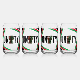 Vaso Con Forma De Lata orgullo negro bandera panafricana roja verde puño