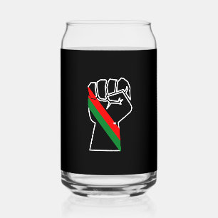 Vaso Con Forma De Lata orgullo negro bandera panafricana roja verde puño
