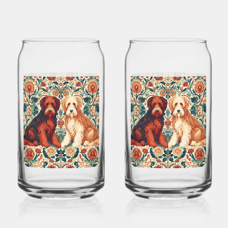 Vaso Con Forma De Lata Ornamental Dogs Textile Art inspired by William