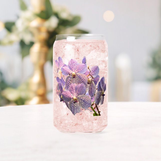 Vaso Con Forma De Lata Orquídea Vanda Púrpura florece (Insitu (Boda))