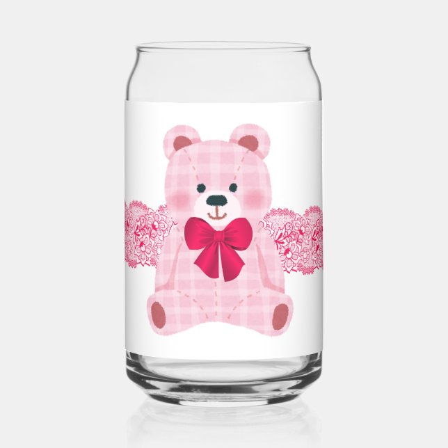 Vaso Con Forma De Lata oso con un arco (Izquierda)