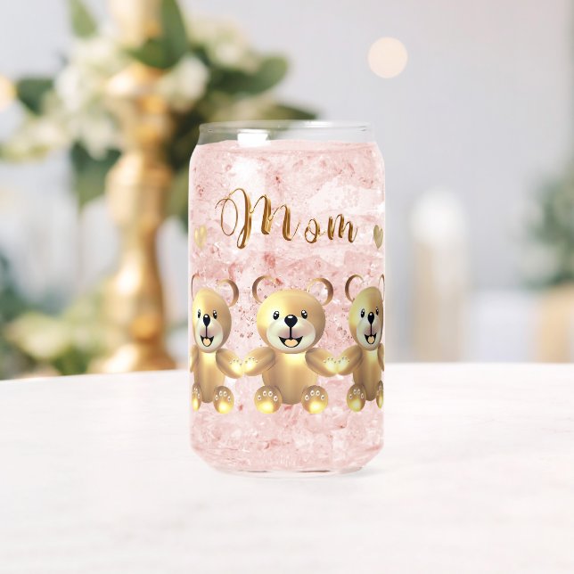 Vaso Con Forma De Lata Oso de Teddy de Oro (Insitu (Boda))