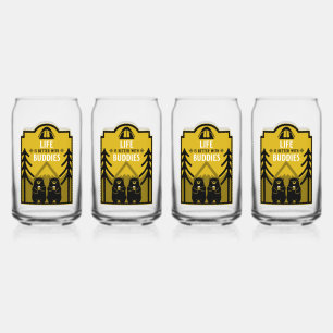 Vaso Con Forma De Lata Osos Y Cerveza Canadá