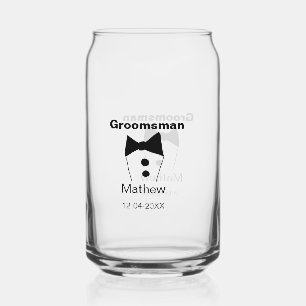 Vaso Con Forma De Lata Padrino de boda añadir nombre fecha año texto de c