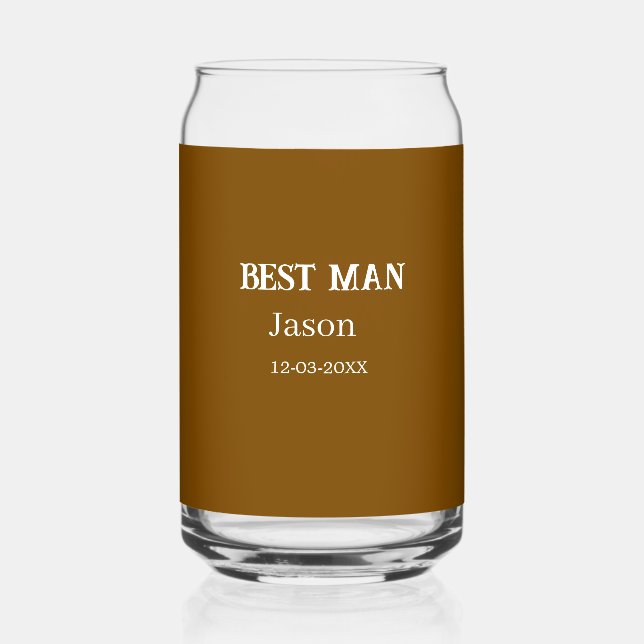 Vaso Con Forma De Lata padrino de boda despedida de soltera agregar nombr (Reverso )