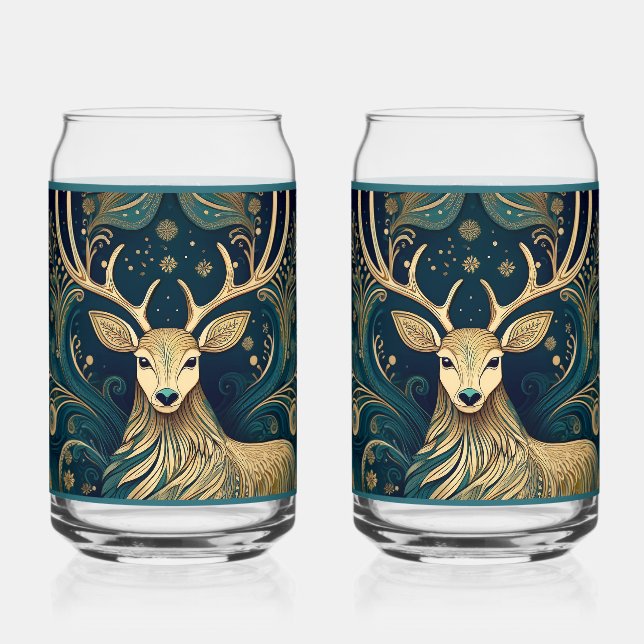Vaso Con Forma De Lata Paisley Deer (Anverso)