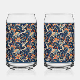 Vaso Con Forma De Lata Paisley Honeysuckle Soda Glass
