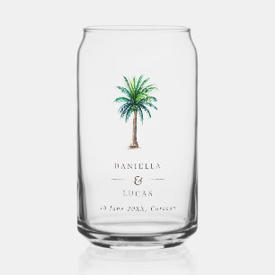 Vaso Con Forma De Lata Palm Tree Destination Wedding Names & Date