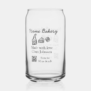 Vaso Con Forma De Lata Panadería casera añada tu nombre de texto personal
