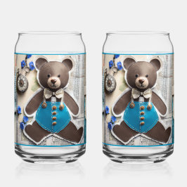 Vaso Con Forma De Lata Paper Bear Soda Glass