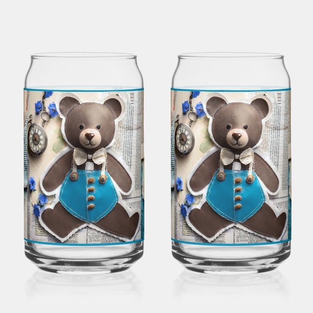 Vaso Con Forma De Lata Paper Bear Soda Glass (Anverso)