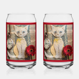 Vaso Con Forma De Lata Paper Cat Soda Glass