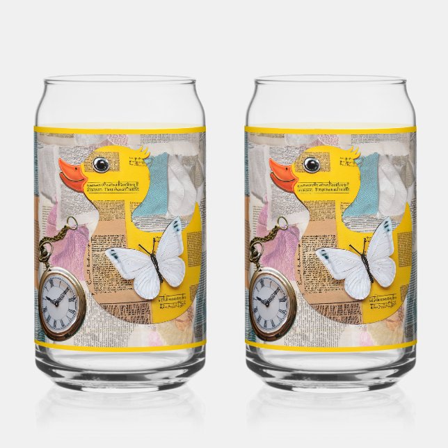 Vaso Con Forma De Lata Paper Duck Soda Glass (Anverso)