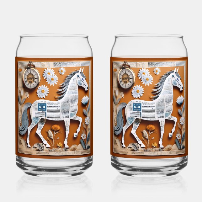 Vaso Con Forma De Lata Paper Horse Soda Glass (Anverso)