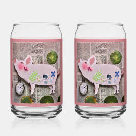 Vaso Con Forma De Lata Paper Pig Soda Glass