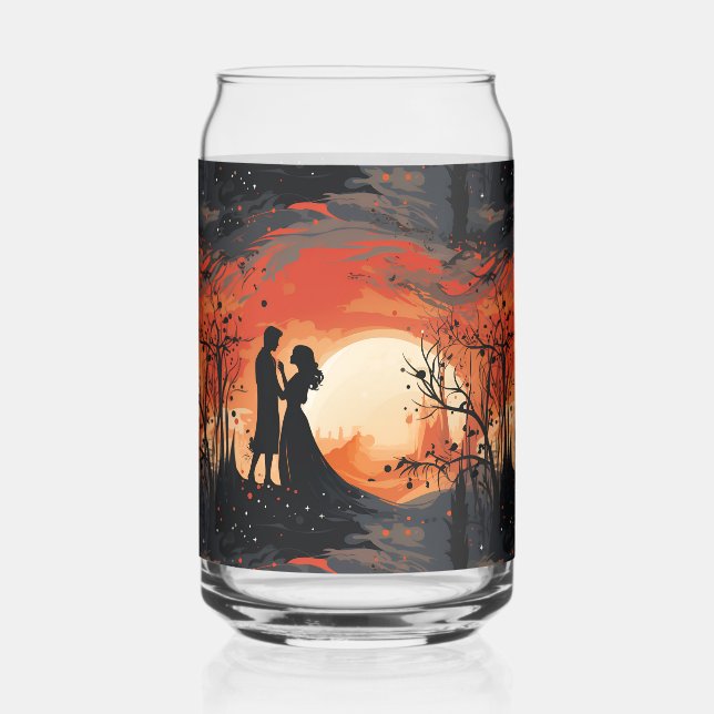 Vaso Con Forma De Lata Pareja cariñosa  (Anverso)