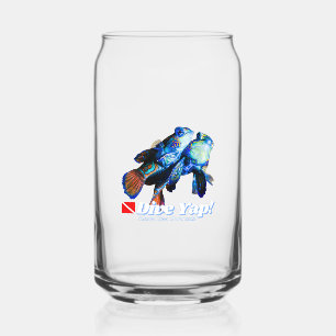 Vaso Con Forma De Lata Pareja de peces mandarínicos