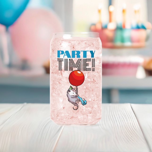 Vaso Con Forma De Lata PARTY TIME! Fiesta Possum Funny Flotando Opossum (Insitu (Baby Shower))