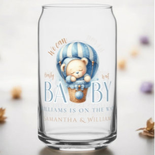 Vaso Con Forma De Lata Paseo en Globo Aerostático Baby Bear Blue