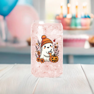 Vaso Con Forma De Lata Pastel Otoño Kawaii Ghost Fall Spkin