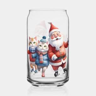 Vaso Con Forma De Lata Patinaje sobre hielo en un estanque congelado
