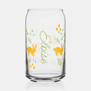 Vaso Con Forma De Lata Patrón Bunny Silhouette & Greeneration Personaliza