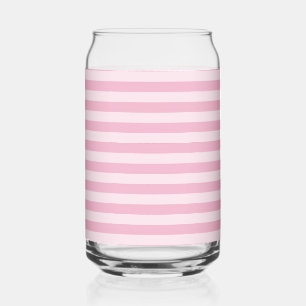 Vaso Con Forma De Lata Patrón continuo de rayas rosadas