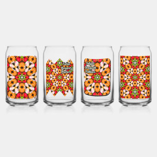 Vaso Con Forma De Lata Patrón de buquet de tulipanes