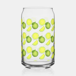 Vaso Con Forma De Lata Patrón de cal verde