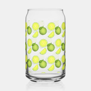 Vaso Con Forma De Lata Patrón de cal verde