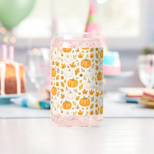 Vaso Con Forma De Lata Patrón de calabaza   Acción de gracias