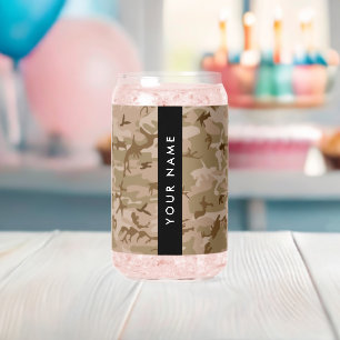 Vaso Con Forma De Lata Patrón de camuflaje del desierto, su nombre, perso