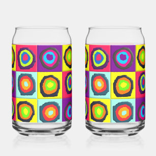 Vaso Con Forma De Lata patrón de círculos