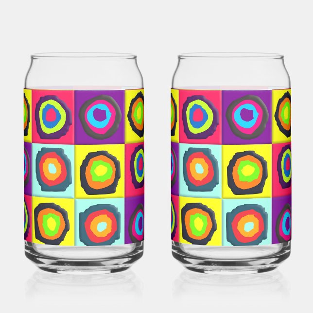 Vaso Con Forma De Lata patrón de círculos (Anverso)