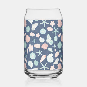 Vaso Con Forma De Lata patrón de conchas marinas