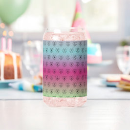Vaso Con Forma De Lata Patrón de Corazones de Arcoíris Orgulloso Lindo