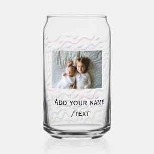 Vaso Con Forma De Lata Patrón de espiral de acuarela colorido añadir nomb