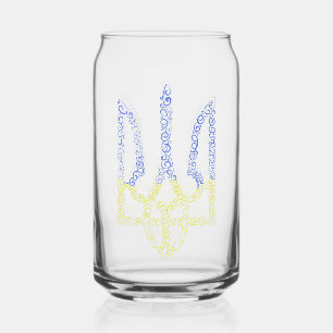 Vaso Con Forma De Lata Patrón de espiral de tridente de trízub del escudo