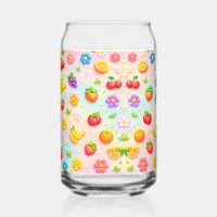 Patrón de Frutas Coloridas con Flores y Frutas