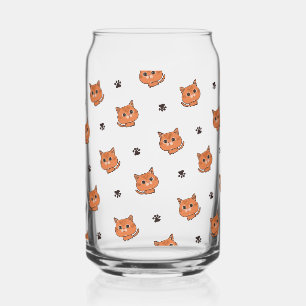 Vaso Con Forma De Lata patrón de gato