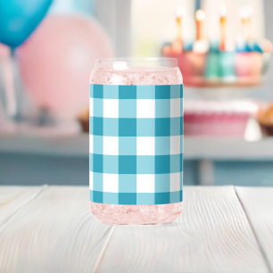 Vaso Con Forma De Lata Patrón de Gingham