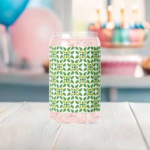 Vaso Con Forma De Lata Patrón De Hojas, Patrón De Hojas, Hojas Verdes