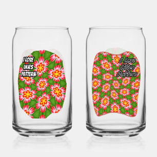 Vaso Con Forma De Lata Patrón de ilimidades rojas