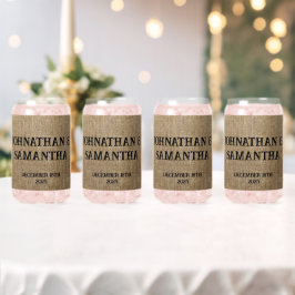 Vaso Con Forma De Lata Patrón de la naturaleza rústica de la burpía boda