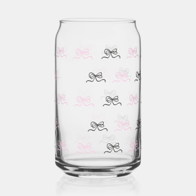 Vaso Con Forma De Lata patrón de lazos (Anverso)